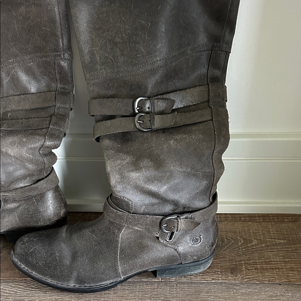 Born Dark Brown/Gray Odem Heeled Boots - Picture 3 of 6
